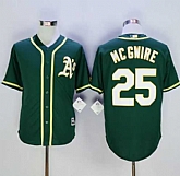 Oakland Athletics #25 Mark McGwire Green New Cool Base Stitched Baseball Jersey,baseball caps,new era cap wholesale,wholesale hats